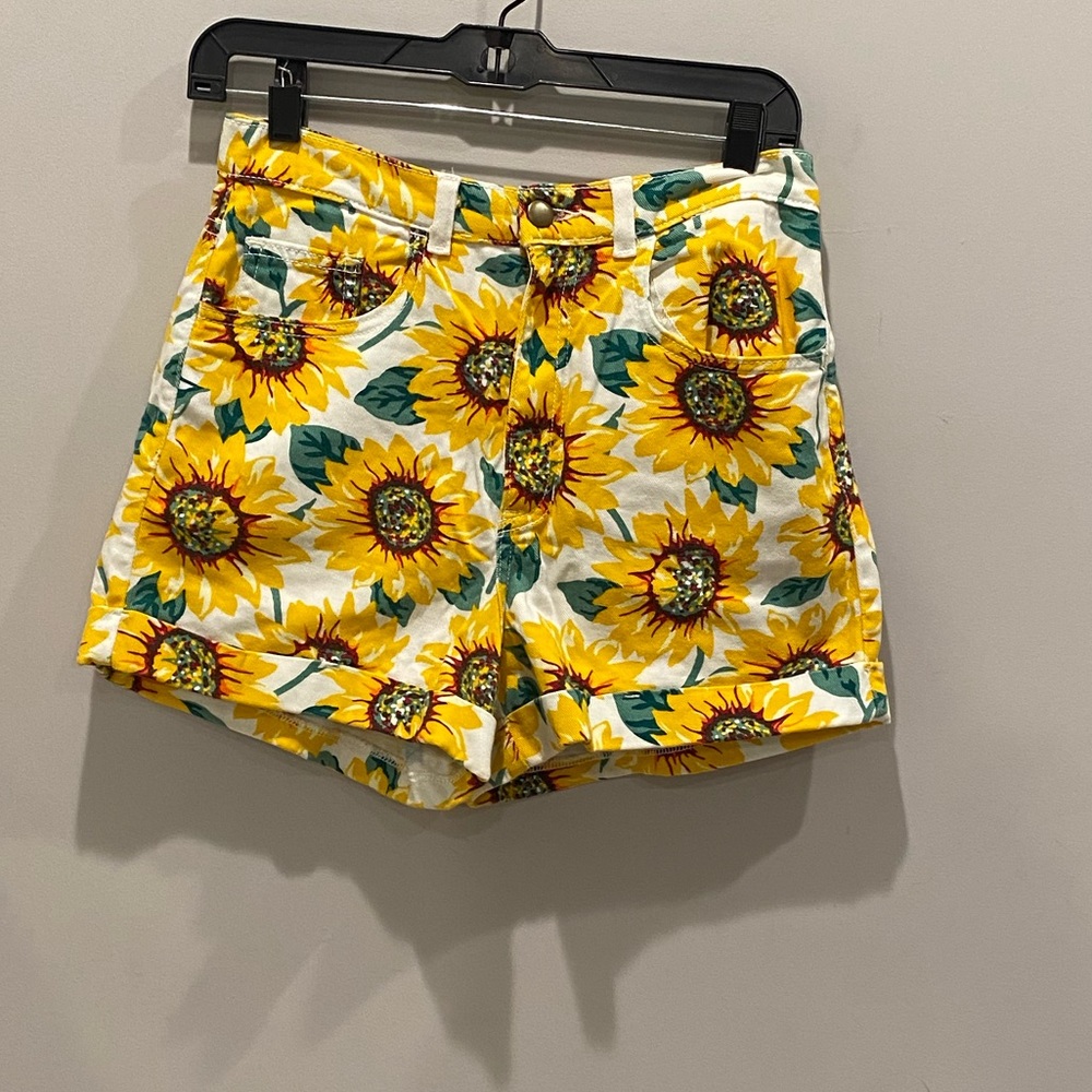 American Apparel Sunflower High Waist Denim Shorts